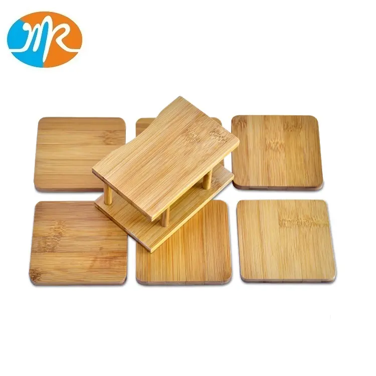Vierkante bamboe coaster houten schotel Beker mat