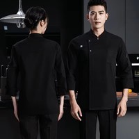 Uniforme de chef unisexe, veste de chef à manches longues et courtes, respirante, à séchage rapide, chemise de travail pour la cuisine, pour restaurant, hôtel, restauration