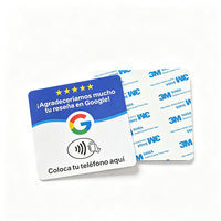Programmierbare Google-Bewertungskarte aus PVC mit 13,56 MHz RFID für Mitgliedschaften und Hotelnutzung, Social Media und Geschäftsfeedback