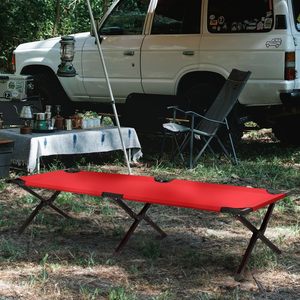 Camilla multifuncional 600d Oxford aleación de aluminio plegable cama de <span class=keywords><strong>Camping</strong></span> ligero de alta calidad plegable campamento cunas para dormir - Product Image 2