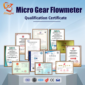 Jingjie độ chính xác cao thép không gỉ bánh đo lưu lượng RS485 tín hiệu LCD hiển thị kỹ thuật số kết nối mặt bích cho nước dầu Xăng - Product Image 6