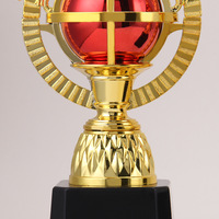 Nuevo diseño, trofeo de flores pequeñas para estudiantes, recuerdo personalizado, competición deportiva de fútbol, trofeo de plástico de Color