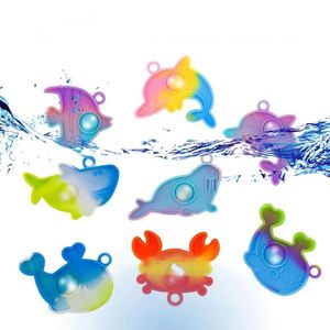Juguete Antiestrés Personalizado - Llaveros con Forma de Animales Marinos, Llaveros de Silicona con Burbujas para Apretar, Juguete Mochi - Product Image 5