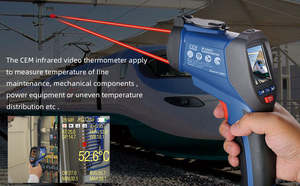 เครื่องวัดอุณหภูมิอุตสาหกรรมแบบอินฟราเรด DT-9861 CEM-ชาร์จได้50ถึง1600องศาเซลเซียสพร้อมกล้องและเครื่องบันทึกข้อมูล - Product Image 5