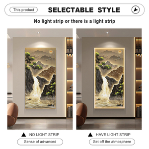 <span class=keywords><strong>Pintura</strong></span> <span class=keywords><strong>de</strong></span> <span class=keywords><strong>Paisaje</strong></span> Personalizada al por Mayor con Luz LED y Marco Metálico para Decoración <span class=keywords><strong>de</strong></span> Porche, Arte Mural para Pared - Product Image 4