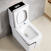Vente directe usine – Qualité fiable – WC monobloc autoportant en céramique moderne, carré, à double chasse, couleur unie