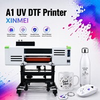 Impresora UV DTF Industrial XINMEI, Máquina de Impresión de Etiquetas UV DTF para Pegatinas de Cristal de Primera Calidad en Tazas, Vidrio, Madera y Acrílico