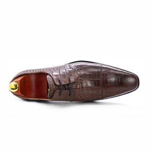 Chaussures en cuir pour homme Daniel Wafer, fabriquées en Italie, couleur marron. - Product Image 3