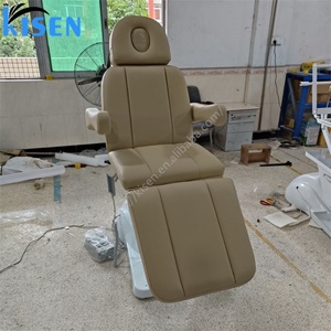KISEN Customized Color PU Leather Beauty Salon Furniture Massage <b>Table</b> Electric 3 Motors Curved Treatment Facial <b>Lash</b> Beauty <b>Bed</b> - Product Image 5