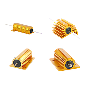 Rx24 nhôm đặt công suất cao phanh tải điện trở <span class=keywords><strong>10W</strong></span> 25W 50W 100W 200W 300W 500W Vàng precharge vỏ wirewound kháng - Product Image 2