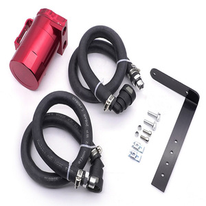 JLT Oil Can Kit For Ford F150 2011-2018 5.0 6.2 3.5EB 2.7EB <b>Black</b> Rubber Hose With Mounting <b>Bracket</b> - Product Image 2