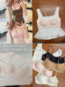Sujetador Invisible de Seda Fría con Efecto Segunda Piel, Corte Bajo, Escote Cuadrado, Sin Aros, Push-up, para Tops con Escote en V, Versátil para Fiestas - Product Image 4