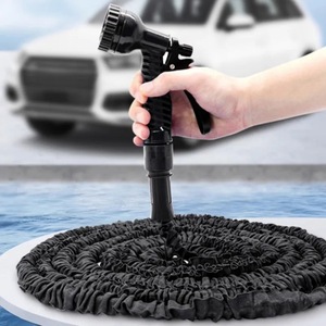 Kit de pistola de agua para lavado de autos con manguera telescópica de polipropileno de 7.5m-30m para limpieza de autos y uso en jardín - Product Image 1
