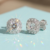 Boucles d'oreilles clous en moissanite taille marquise couleur D VVS SMOE26 en argent sterling 925 plaqué or, bijoux fins élégants pour femme, idéales pour les mariages