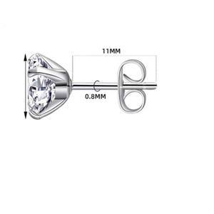 ZC Venta al por Mayor, Pendientes de Acero Inoxidable 316L con Circonita de Cuatro Puntas, Incrustaciones de Diamantes de Colores, Diseño de Mariposa, Tipo Broche con Pin Delgado - Product Image 4