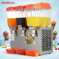 Distributeur de boissons commercial à agitation, 3 réservoirs, machine à boissons froides, distributeur de jus avec agitation et pulvérisation pour restaurant
