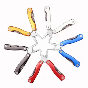 12 in 1 Ideal Gift For Men Mini Multi-function Outdoors Folding Pocket Knife Portable Stainless Steel Multitool Pliers