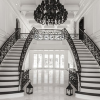 D'escalier incurvés en acier et bois, rambarde en fer forgé, Design personnalisé de cm, offre spéciale en chine