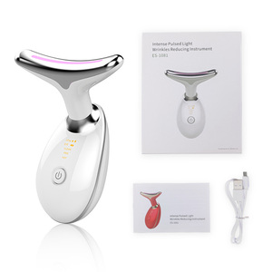 3 màu sắc cổ mặt làm săn chắc loại bỏ nếp nhăn công cụ đôi cằm rung điện xách tay <span class=keywords><strong>Microcurrent</strong></span> Mặt thắt chặt thiết bị - Product Image 6