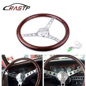 Volant en acajou CRASTP de 15 pouces (380 mm), style vintage en bois pour voiture - Product Image 5