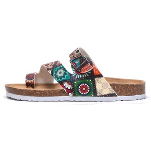 Infradito estivo a punta aperta da spiaggia di alta qualità alla moda <span class=keywords><strong>sandali</strong></span> Casual da <span class=keywords><strong>donna</strong></span> con fibbia con stampa superiore per ragazze pantofole piatte - Product Image 5