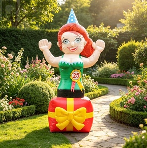 Grande mascotte gonflable Lady Sarah pour le festival des villages néerlandais et la décoration de fête sur pelouse pour le 25e anniversaire - Product Image 3