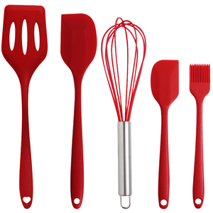 Customized Logo 5 Pcs Heat Resistant <b>Silicone</b> Kitchen Baking Spatula Set OEM ODM Non Stick Cooking <b>Tools</b> - Product Image 1