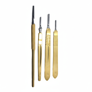 Poignée de Scalpel de haute qualité, ensemble de 4 instruments chirurgicaux en or - Product Image 1