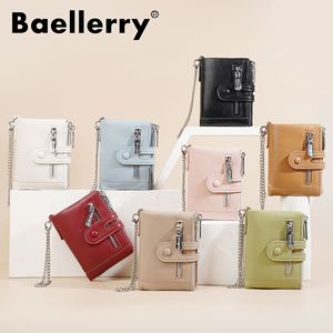 กระเป๋าสตางค์ผู้หญิง Baellerry สีแดง แบบมีฝาปิด ซิปใส่บัตร พกพาสะดวก ดีไซน์ป้องกันการโจรกรรม - Product Image 4