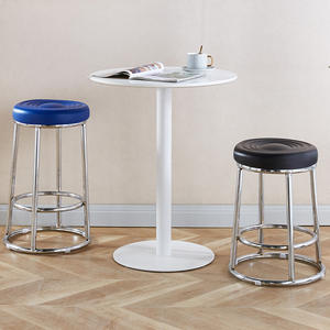 Tabouret <span class=keywords><strong>de</strong></span> <span class=keywords><strong>bar</strong></span> haut <span class=keywords><strong>de</strong></span> gamme à structure métallique surélevée, design moderne, pour salle <span class=keywords><strong>de</strong></span> jeux, café, salon <span class=keywords><strong>de</strong></span> thé, usage commercial - Product Image 3