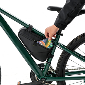 Sacoche de selle triangulaire imperméable Maidoli pour vélo, grande capacité, pochette de rangement pour tube supérieur, en tissu Oxford sécurisé, pour <span class=keywords><strong>VTT</strong></span> et vélo de route - Product Image 1
