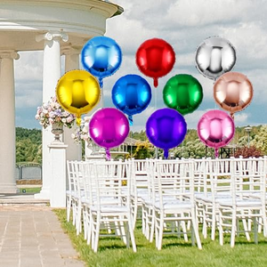 Ballons en aluminium de 18 pouces en forme ronde avec logo personnalisé, décoration de fête de mariage, joyeux anniversaire, ballons en film d'aluminium de 18 pouces - Product Image 5