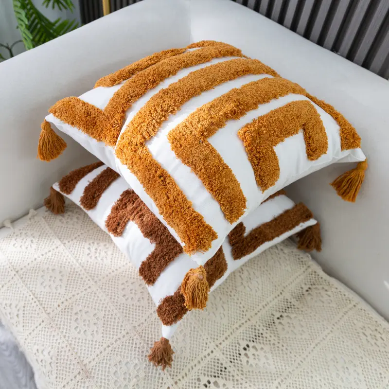 Travesseiro de sofá borla marrocos, almofada de travesseiro para almofada nórdica, capa de almofada
