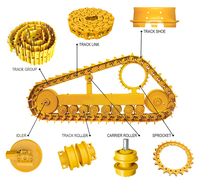 Pièce de machinerie de construction Zhongke Kunpeng pour excavatrice Shantui, ensemble de chaîne de chenille en acier compatible avec grue sur chenilles