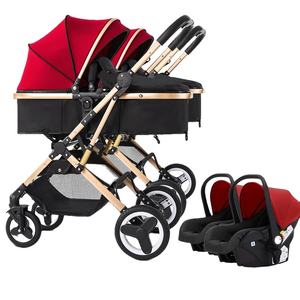 2025 Europäischer Stil Faltbarer Doppel-Kinderwagen Multifunktionaler Zwillings-Kinderwagen Leichter Zwillingsbuggy mit Autositz - Product Image 6
