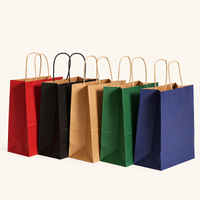 Sac fourre-tout en papier kraft recyclable fantaisie avec poignées torsadées, personnalisable pour l'estampage à chaud et l'artisanat, vente en gros