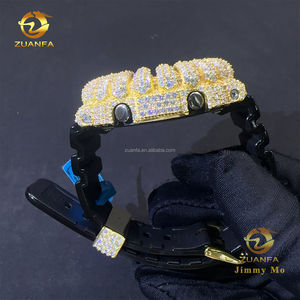 Montre Hip Hop populaire Buss Down Iced Out <span class=keywords><strong>G</strong></span> Chock GA2100, griffe d'ours, argent S925, Hip Hop, montre en diamant Moissanite VVS, boîtier de montre, lunette - Product Image 3