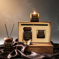 Coffret Cadeau de Luxe avec Emballage Personnalisé et Logo, Incluant un Diffuseur à Bâtonnets Élégant pour la Décoration de Voiture et de Maison pour Noël