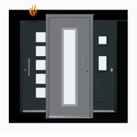 Porte d'entrée en acier de sécurité commerciale, porte en fer pour magasin, porte d'entrée moderne en métal, design de porte d'entrée sécurisée professionnelle