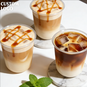 Vasos Desechables de Pared Simple para Café de 20 oz con Tapa de 90 mm de Diámetro, Plástico PP para Cafeterías - Product Image 1