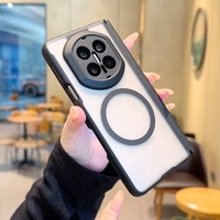 Étui de téléphone magnétique de luxe au design givré mat pour Fold 3/4, coque transparente en TPU+PC résistante aux chocs et aux rayures