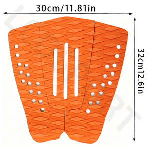 Tapis antidérapant en EVA pour planche de surf, noir, avec support adhésif pour paddleboard et planche de surf - Product Image 4