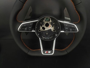 <span class=keywords><strong>Volante</strong></span> Deportivo con Costuras Personalizadas en Naranja para Audi A3 <span class=keywords><strong>A4</strong></span> A5 A6 A7 Q3 Q5 Q7 <span class=keywords><strong>S</strong></span> <span class=keywords><strong>Line</strong></span> - Product Image 3