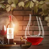 Decanter per vino rosso a forma di u con logo personalizzato 1500ml di vendita calda DianTong