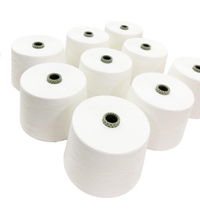 'S' Twist Yarn 70% Cationic Dyeable Polyester 30% Viscose Ne25s/1 Siro Compact Spun Yarn For Weaving and Knitting Raw White