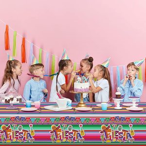 Fiesta Carnival <b>Tablecloth</b> 137x274cm Disposable Plastic <b>Party</b> Decor For Mexican Theme Celebration - Product Image 4