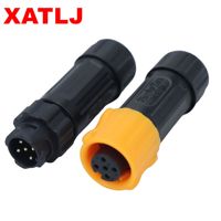 XATLJ M12 série 2 + 3 2 + 4 Core connecteur étanche à verrouillage rapide CE IP68 ETL 5A UL94V-0 pour les applications d'alimentation PCB FPC