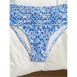 Conjunto de Bikini Floral para Niña FOXA, con Tirantes Finos, Estilo Smocked, Dos Piezas, Bandeau Elástico y Fruncido - Product Image 5