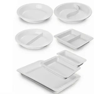 Hotel supplies wholesale kitchenware high quality ceramic 11 size gastronorm container gn pan buffet white ceramic food insert