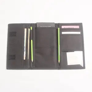 Nero sottile e minimalista RFID blocco portamonete portamonete in Nylon portafoglio uomini tre pieghe portafoglio uomini